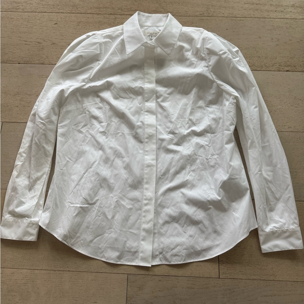 Lafayette 148 New York Womens Kennedy Shirt 12 - Picture 4 of 9